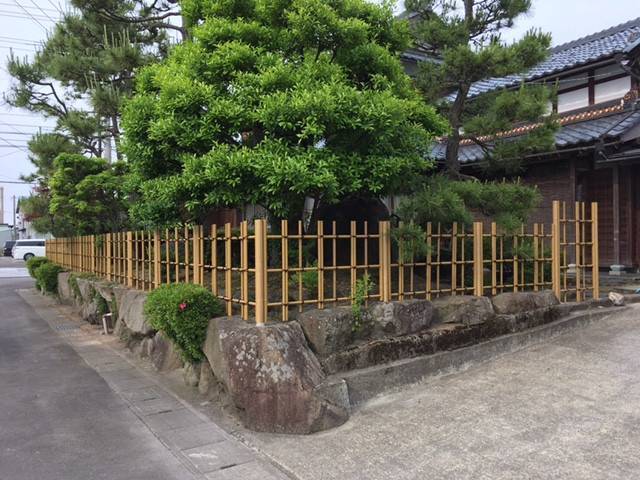 TERAMOTOの【施工例】竹垣フェンスの施工後の写真1