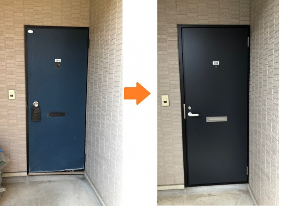 TERAMOTOの【アパートドア施工例】アパートの玄関ドアを取替させていただきました。施工事例写真1