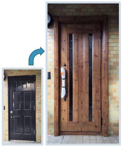 コーホクトーヨー住器のリシェント玄関ドア施工事例写真1