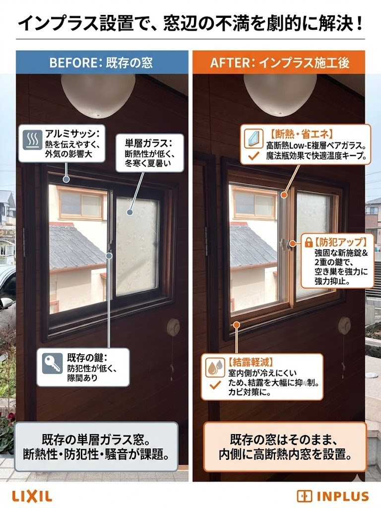 ツカサトーヨー住器の「窓リノベ補助金」で実質半額！？インプラス設置で賢く断熱リフォーム✨✨の施工後の写真2