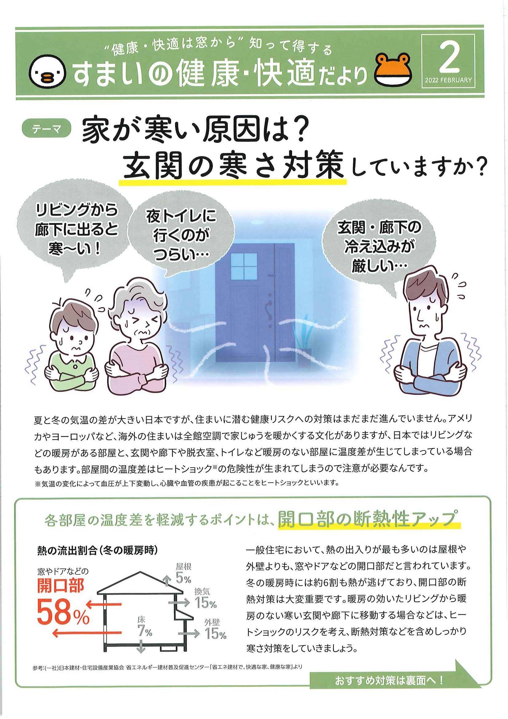 すまいの健康・快適だより　2月号 ミネオトーヨー住器のブログ 写真1