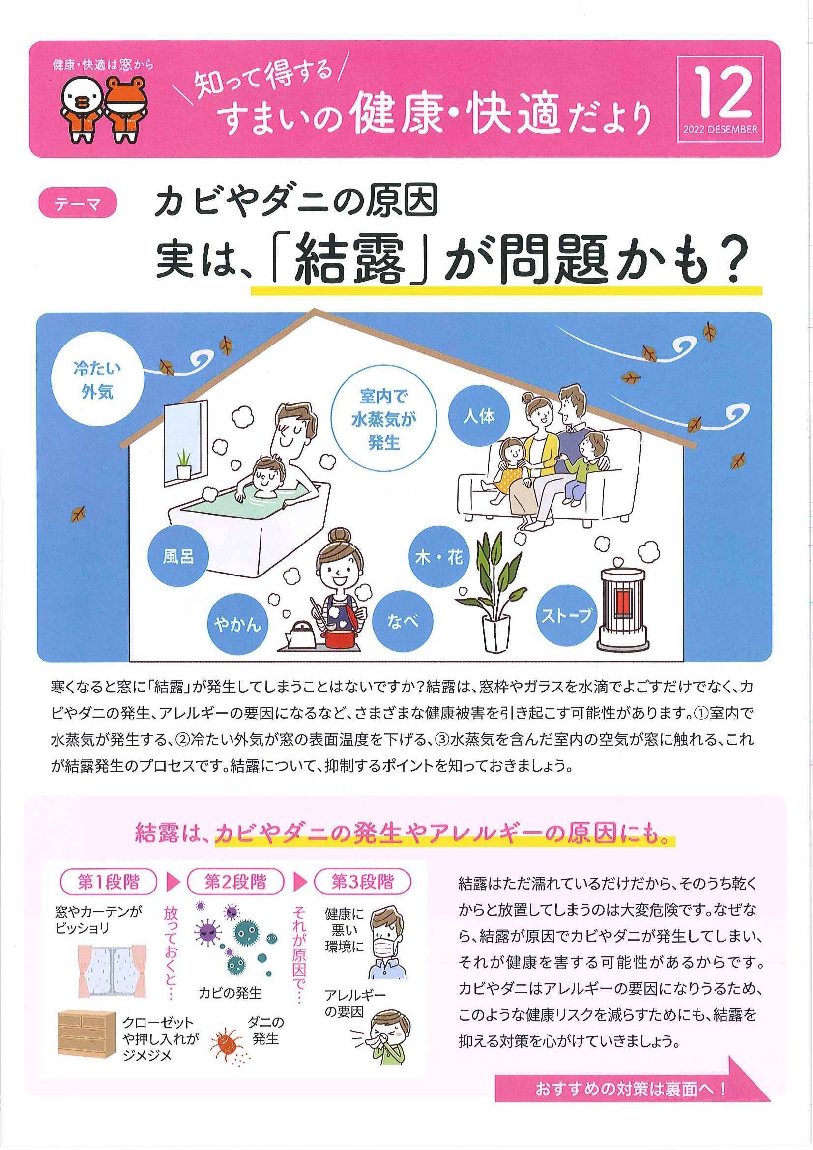 すまいの健康・快適だより　12月号 ミネオトーヨー住器のイベントキャンペーン 写真1