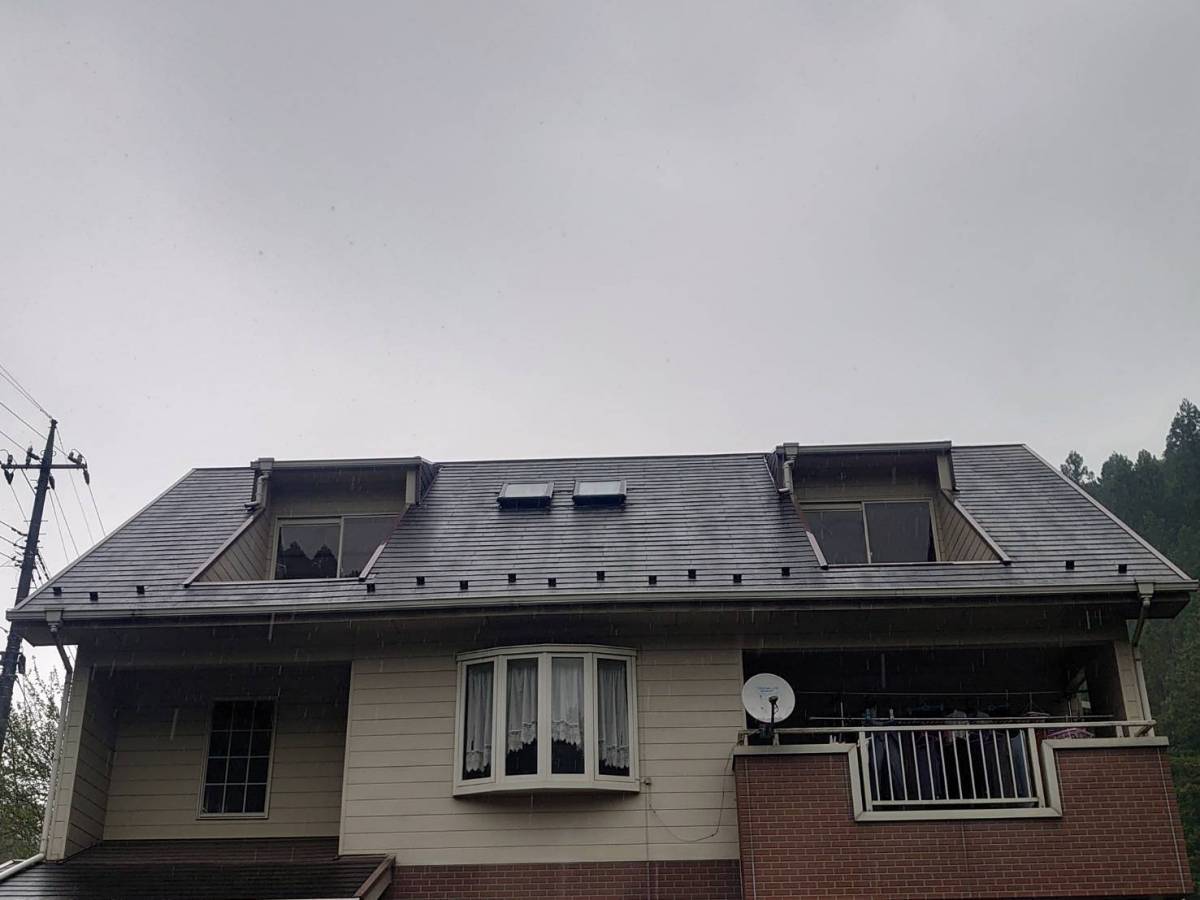 青梅トーヨー住器 所沢店の屋根　リフォーム　カバー工法の施工前の写真2
