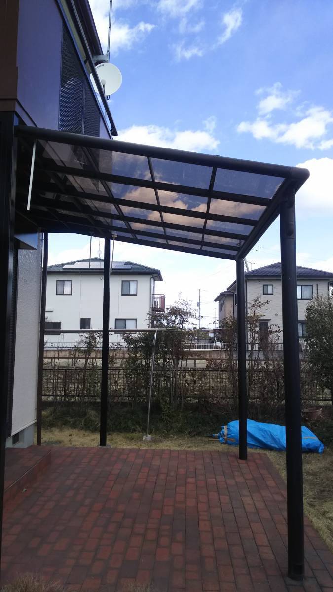 茨城県北トーヨー住器のテラス屋根交換の施工後の写真2