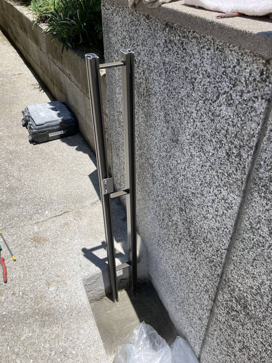 武迫トーヨー住器の伸縮門扉の取付の施工前の写真2