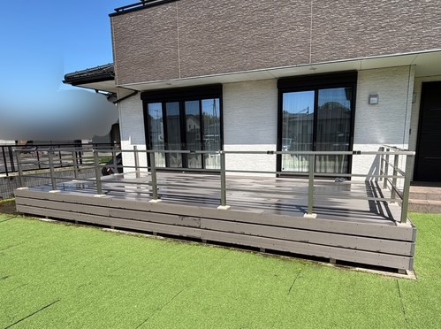水戸トーヨー住器の水戸市　ウッドデッキ取付工事の施工後の写真2