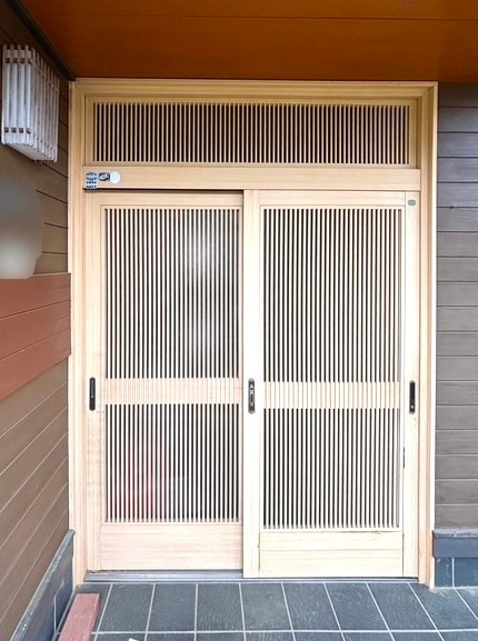 水戸トーヨー住器の水戸市 リシェント玄関引戸工事の施工前の写真1