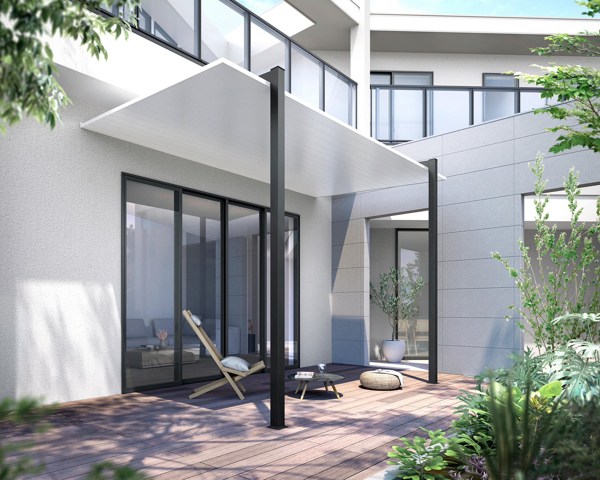 桶庄トーヨー住器の千葉県｜一宮町｜テラスSC＋樹ら楽ステージで快適な屋外リビングへ！広々と使えるデッキ空間の施工事例詳細写真1