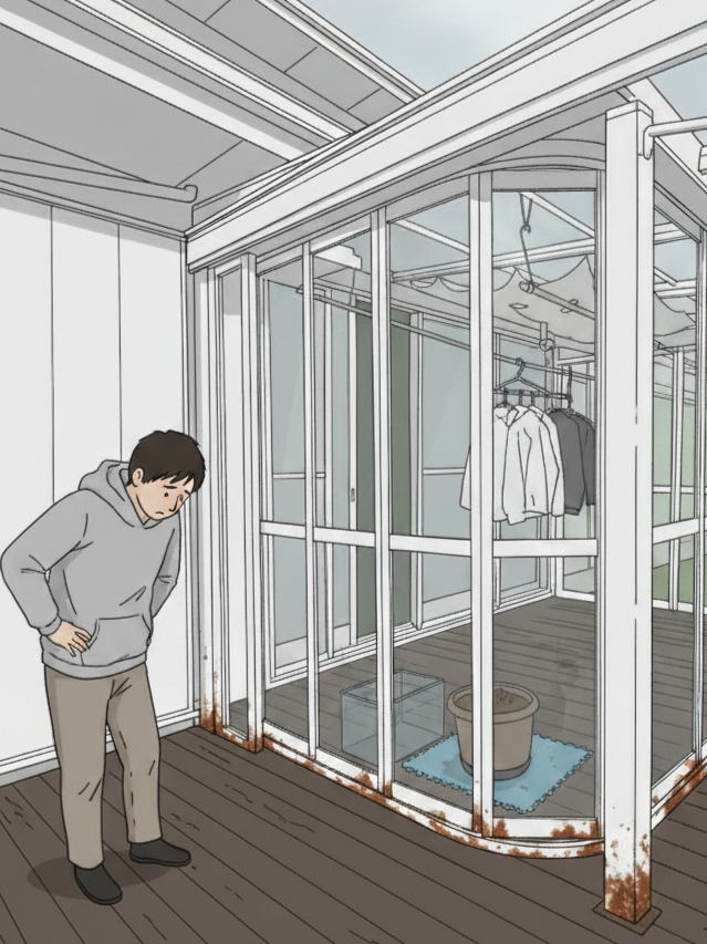 桶庄トーヨー住器の千葉県｜勝浦市｜サンルームのデッキ劣化・窓のサビを解消！LIXILサニージュで快適空間にリフォームの施工事例詳細写真1