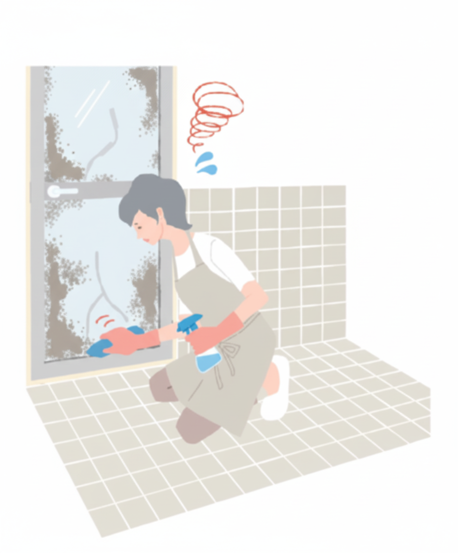 桶庄トーヨー住器の千葉県|大網白里市|古くなった浴室折戸をカバー工法でドアに交換!カビ・汚れもスッキリ解消✨の施工事例詳細写真1