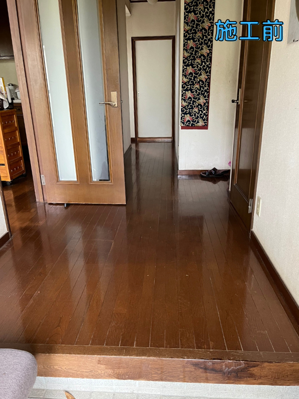 桶庄トーヨー住器の千葉県|大網白里市|床リフォームは上張りで!お部屋の雰囲気もガラッと変わります♪の施工前の写真1
