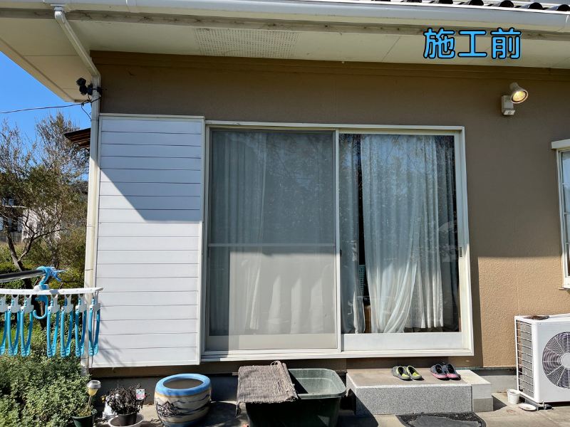 桶庄トーヨー住器の千葉県｜一宮町｜テラスSC＋樹ら楽ステージで快適な屋外リビングへ！広々と使えるデッキ空間の施工前の写真1