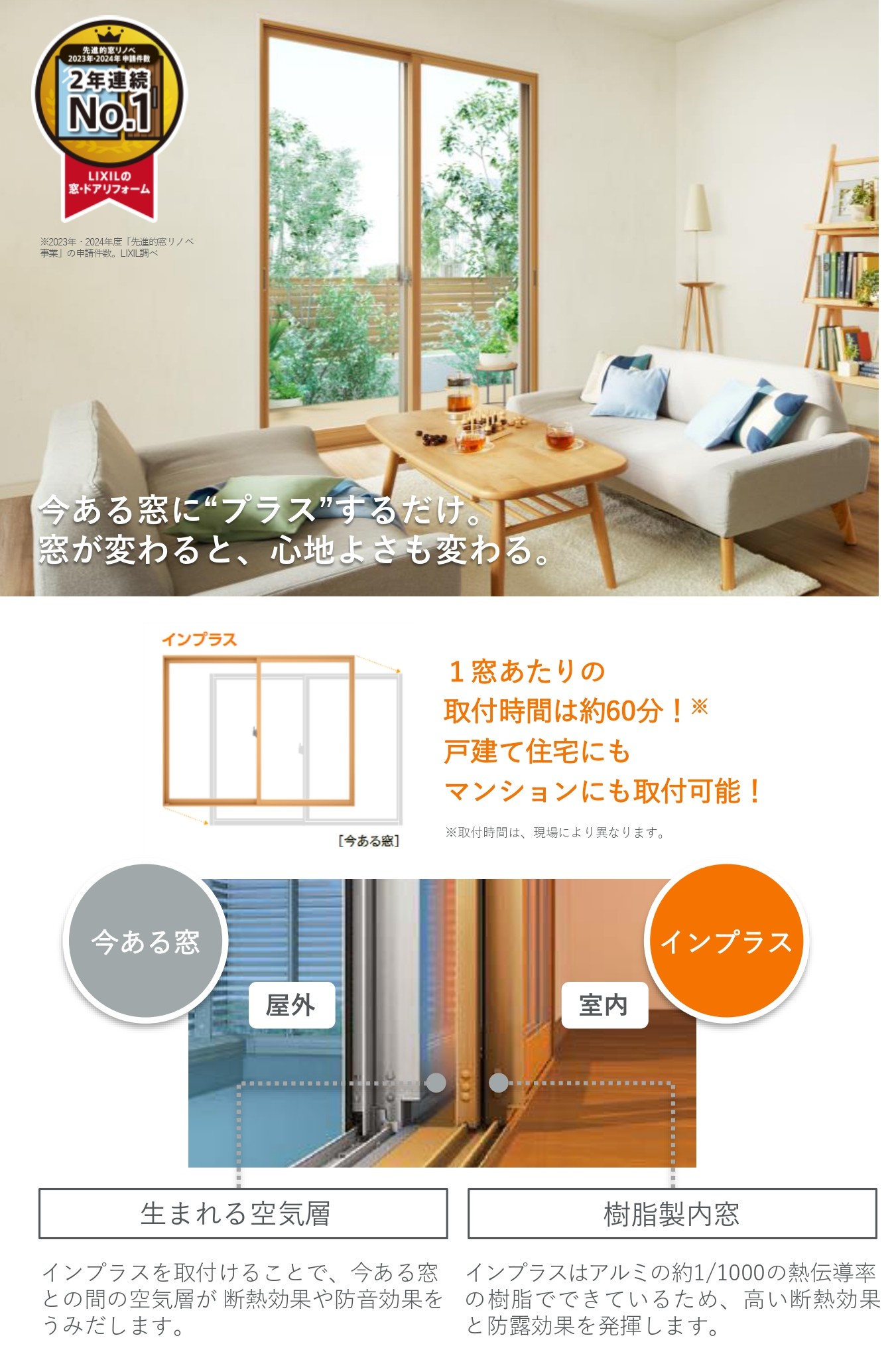マド専門店 KATOの内窓【インプラス】をトイレに取り付けて快適に☺️の施工事例詳細写真1