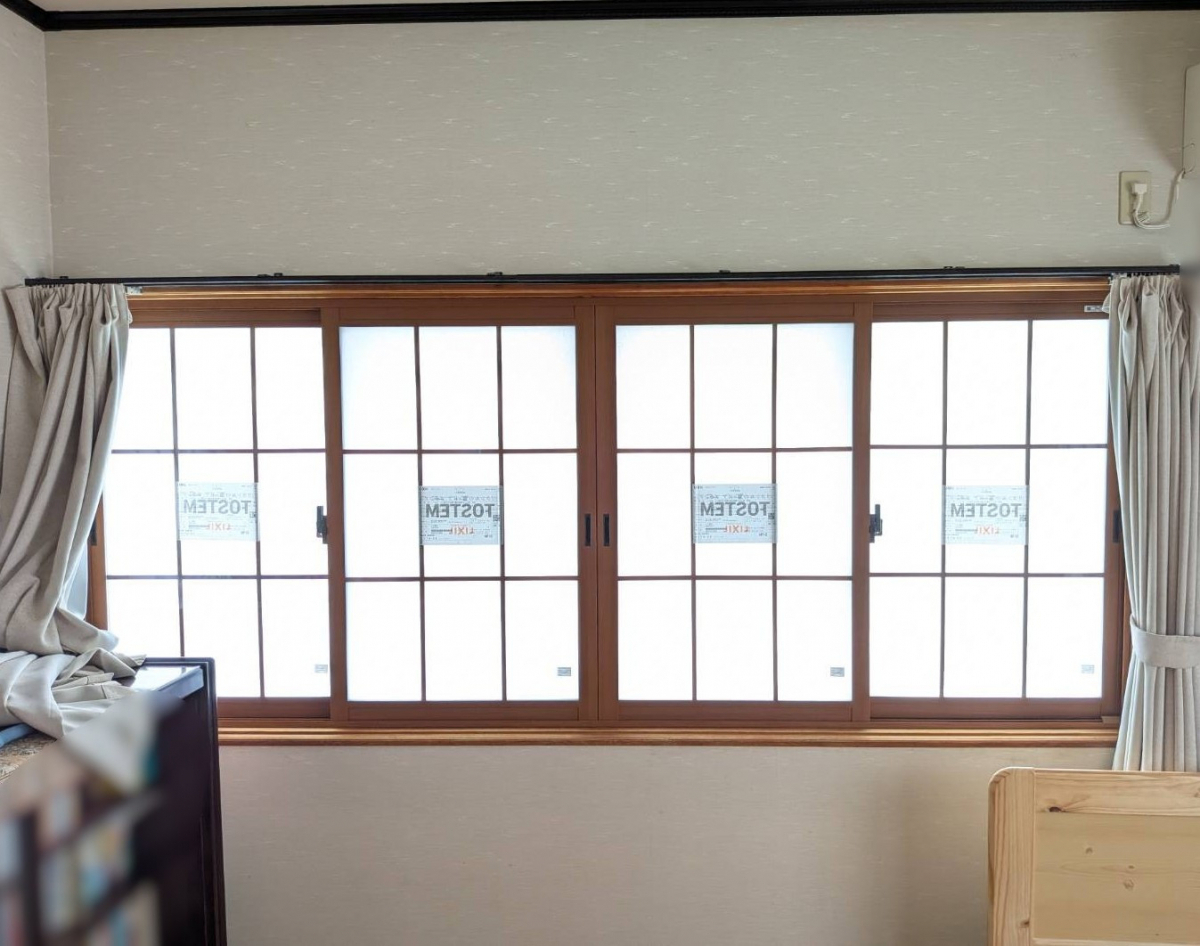 マド専門店 KATOの和紙調格子入りインプラスをお取り付け!の施工後の写真1