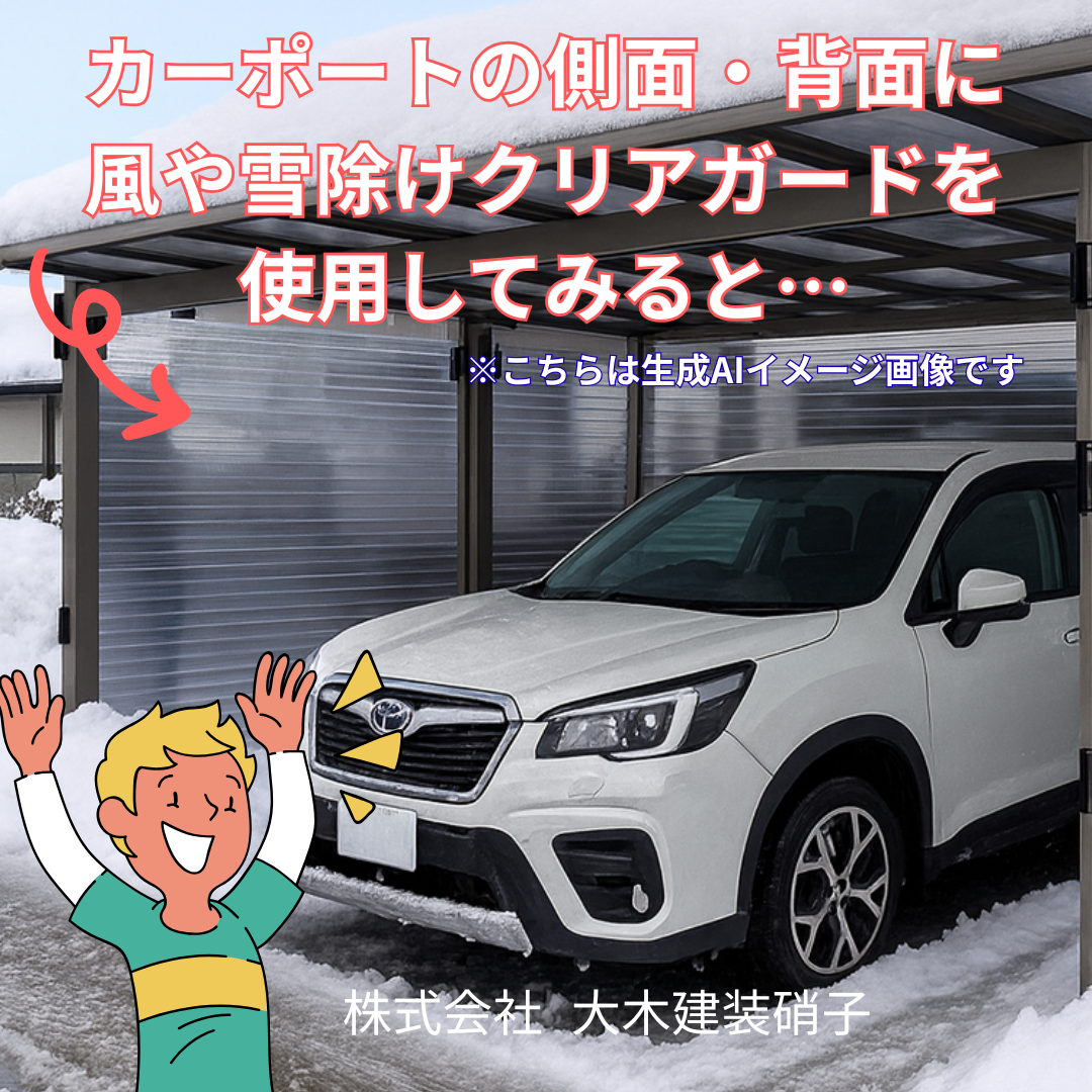 大木建装硝子の⛄《暗くならない雪囲い》あります!の施工事例詳細写真1