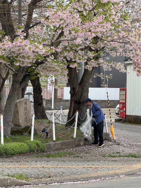 2025年 社会貢献事業 早朝清掃🧹🌷 大木建装硝子のブログ 写真5