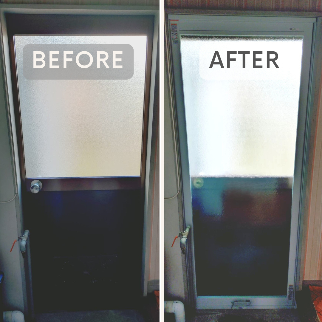 大木建装硝子の✰インプラスリピーター様ご依頼✰  インプラスFIX窓で勝手口の断熱力アップ⤴の施工後の写真2