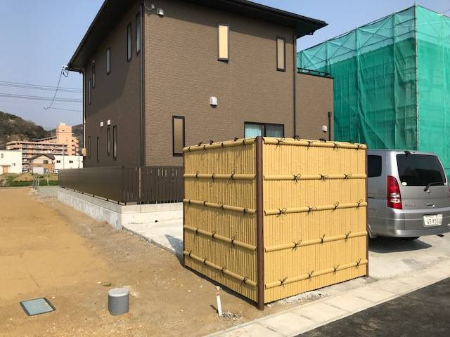 千葉トーヨー住器の竹垣フェンスの施工後の写真1