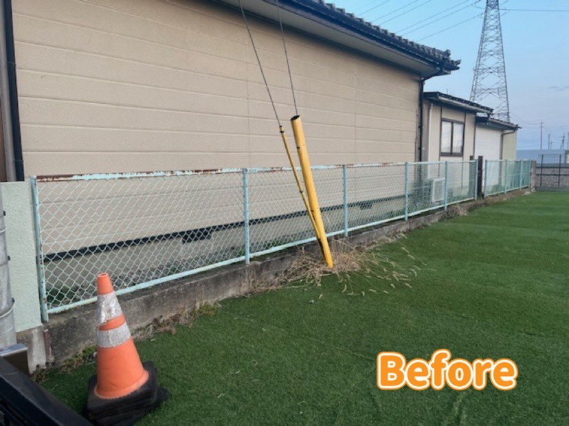 千葉トーヨー住器の土留めブロック設置でお悩み解決!の施工前の写真1