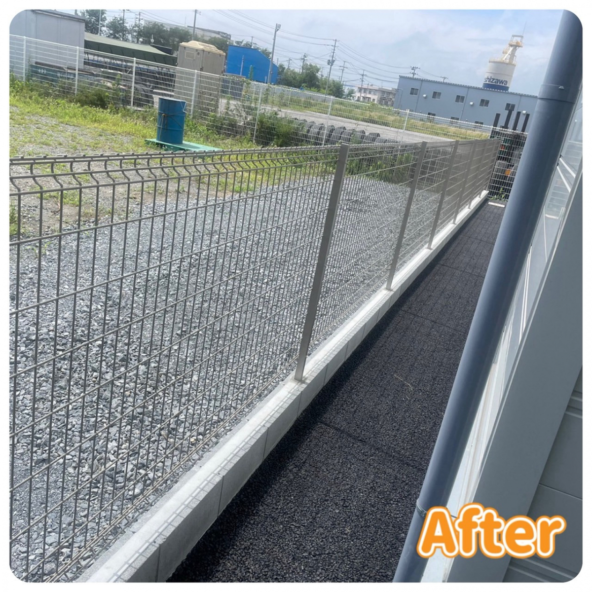 千葉トーヨー住器のアスファルトとフェンスで隣地境界も雑草もスッキリ！の施工後の写真1