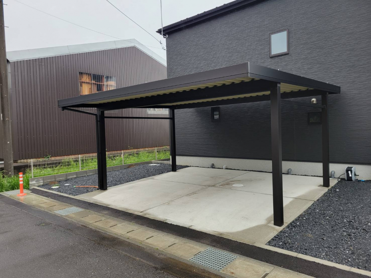 カワカの香取市 外構工事 エクステリア カーポート 新規 工事の施工前の写真1