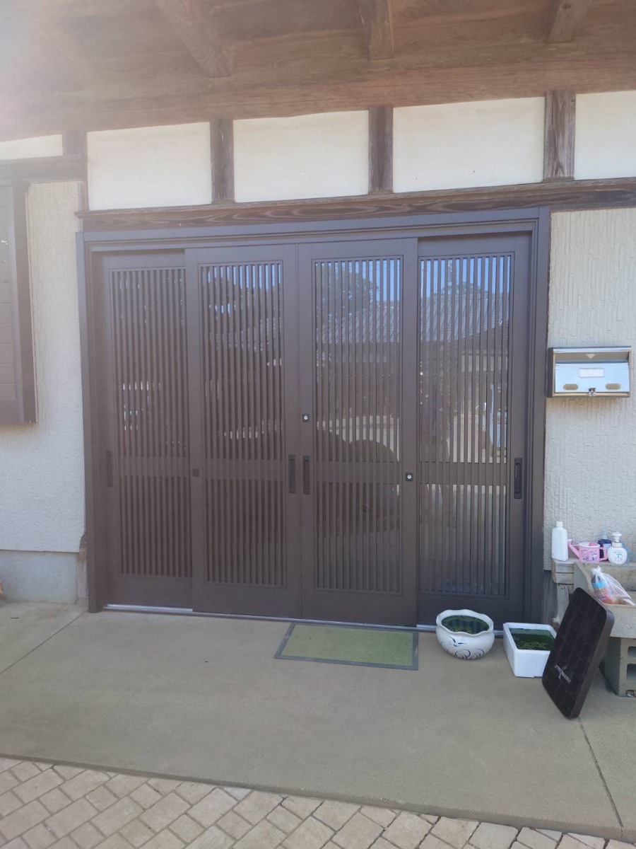 カワカの銚子市／玄関引戸（本体交換）リシェント／リフォームの施工後の写真1