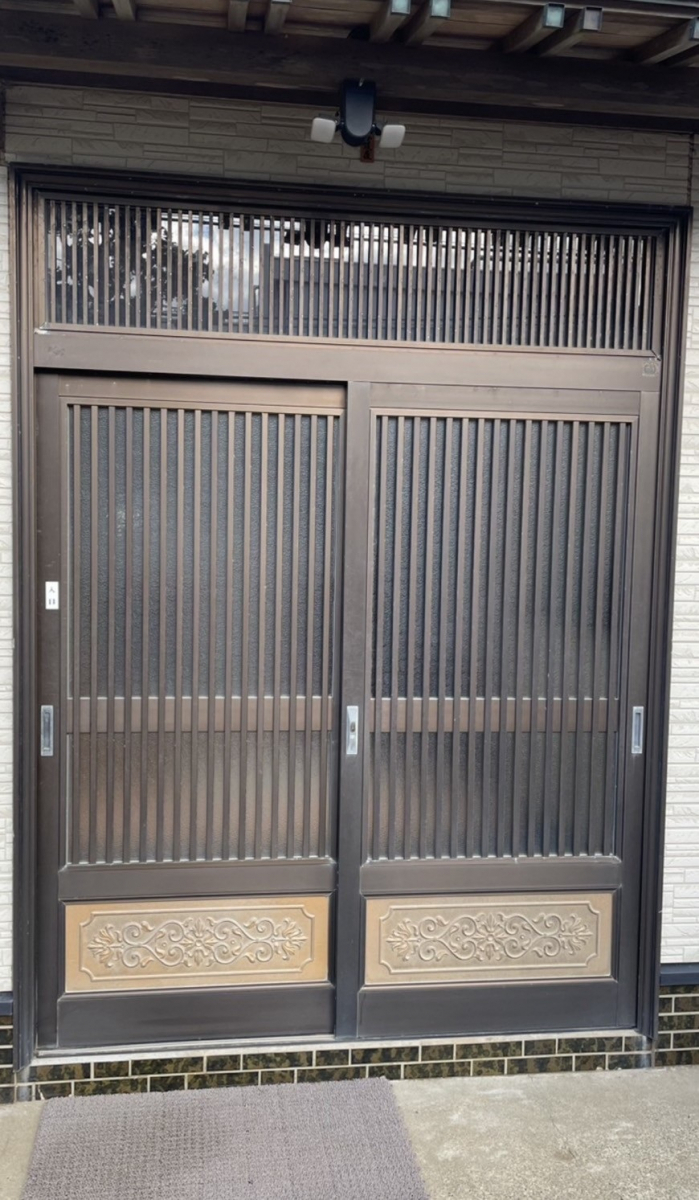 カワカの旭市 玄関引戸(本体交換) リシェント 施工事例3の施工前の写真1