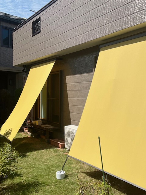 カワカの匝瑳市　外付日よけ　スタイルシェード　リフォーム工事の施工前の写真1