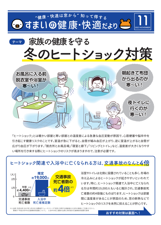 寒い冬が到来！！窓の断熱でヒートショックのリスクを未然に抑えよう！ マルウチのイベントキャンペーン 写真1