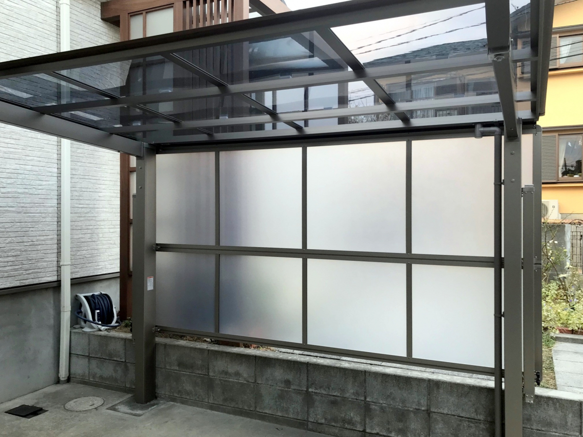 海老名トーヨー住器の海老名市　家族みんなが喜んだ！「サイクルポート施工完成」の施工後の写真3