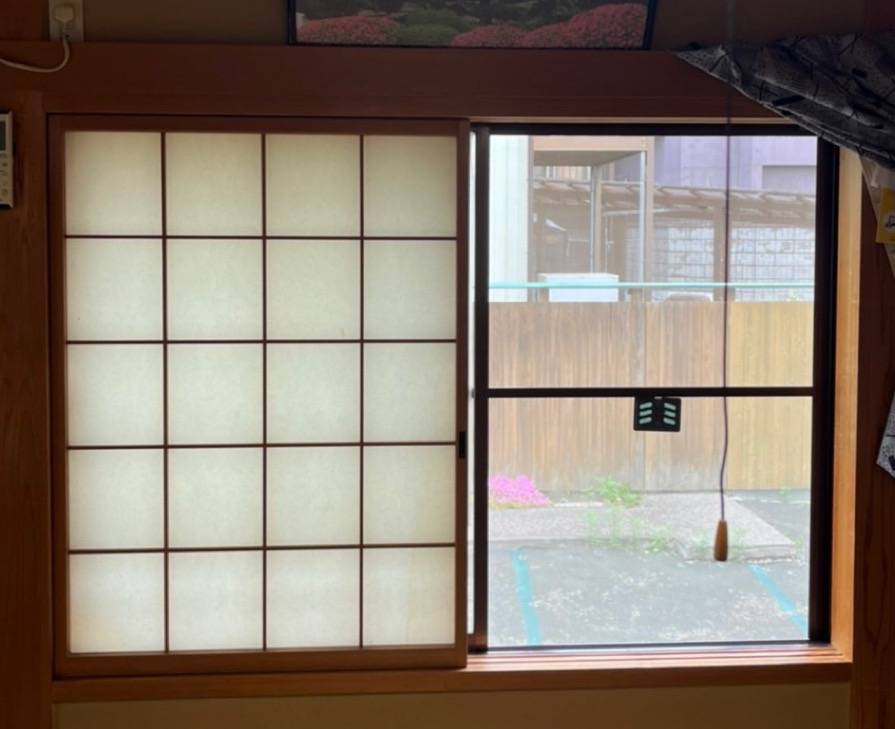 押田屋の和室に内窓取付させていただきましたの施工前の写真1