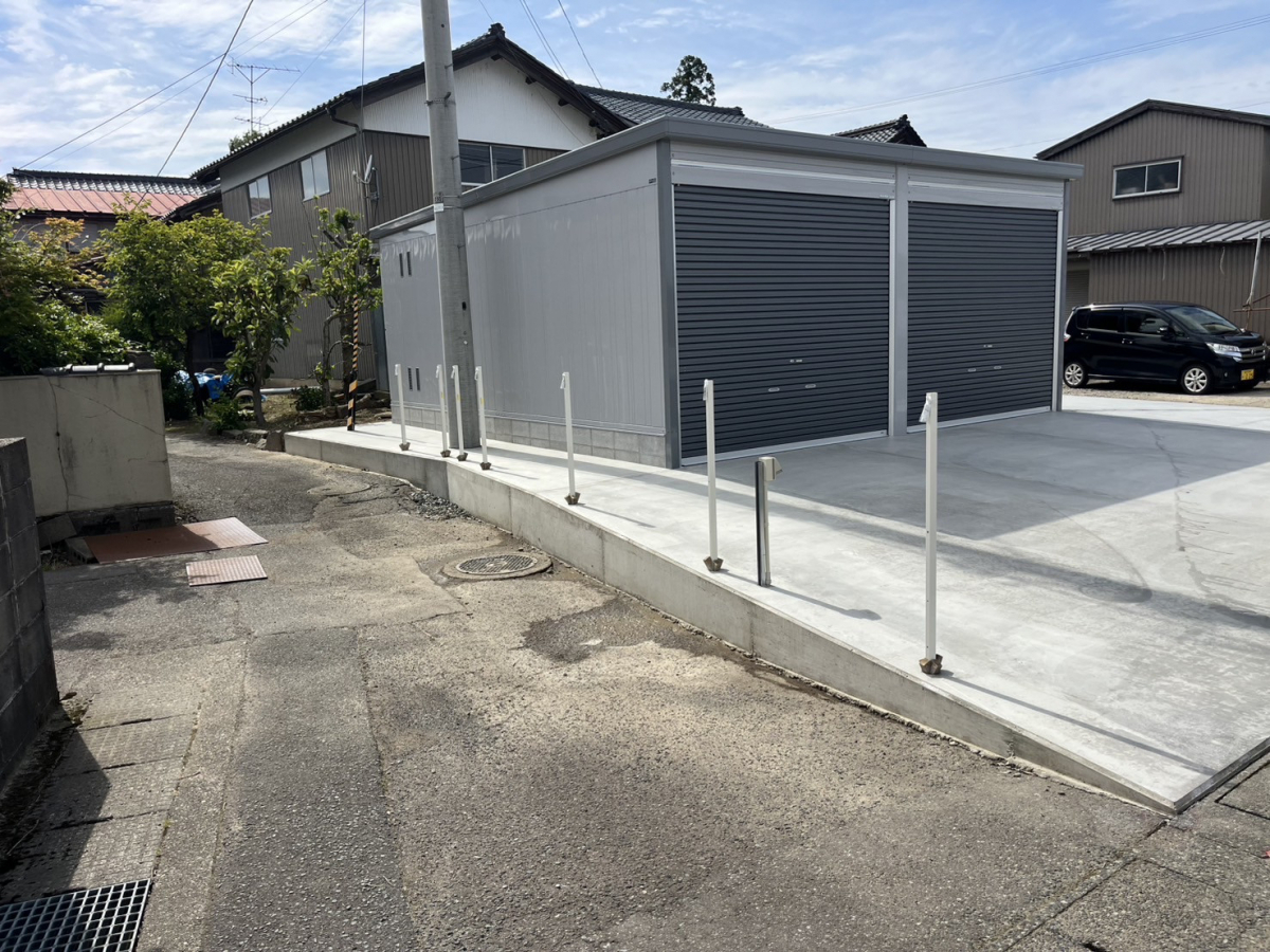 押田屋のフェンスを取付させていただきましたの施工前の写真1
