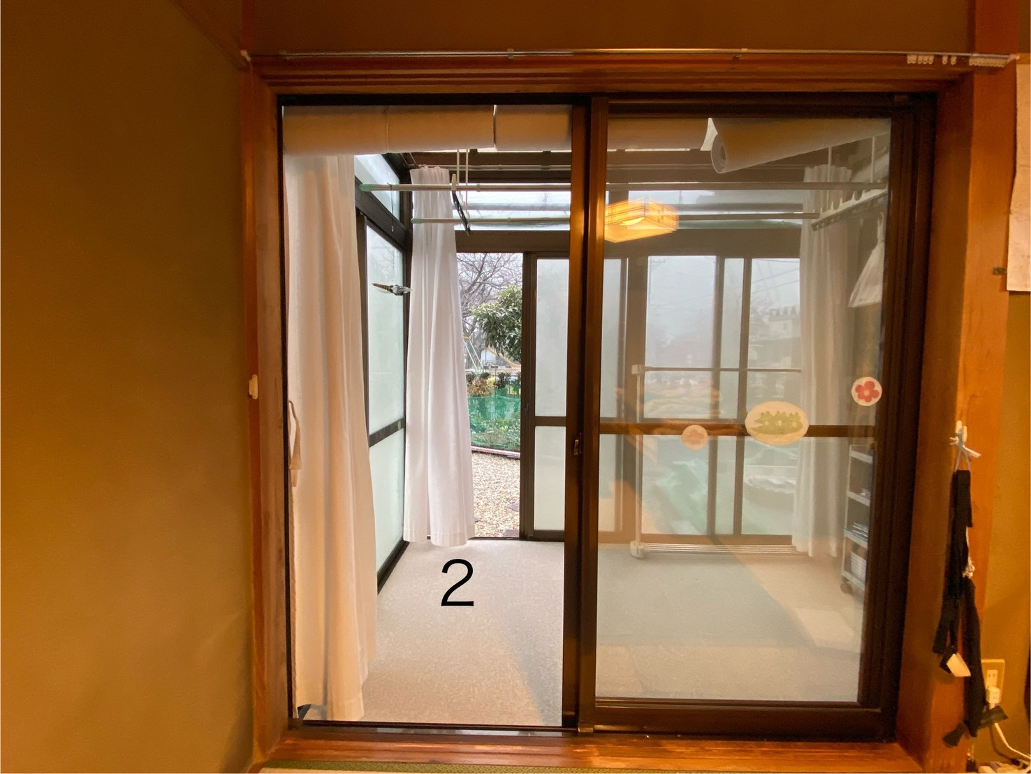 押田屋の和障子風内窓の取付で断熱性向上の施工前の写真2