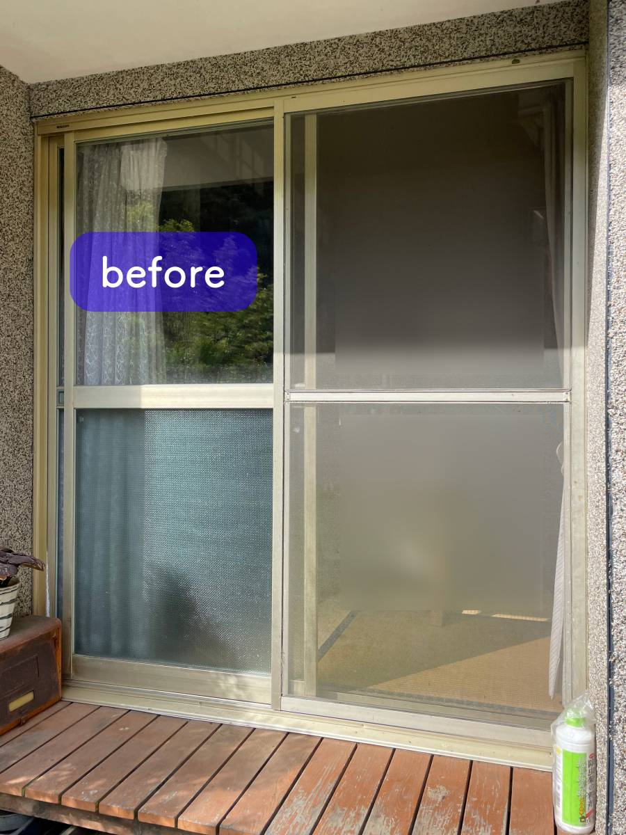 タンノサッシの取替窓リプラスを使って古くてすきま風が気になる窓の取替えリフォーム！（いわき市）の施工前の写真1