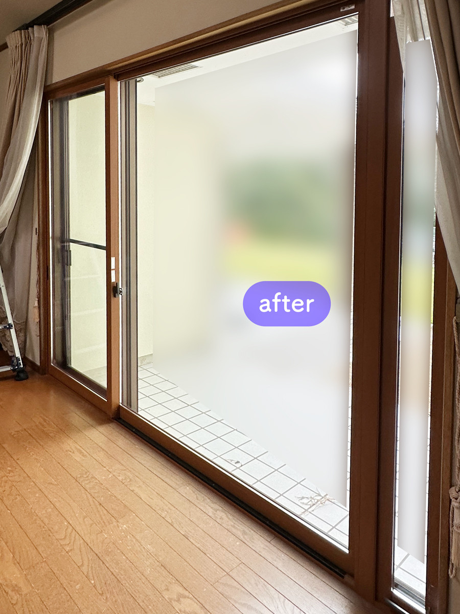 タンノサッシの【大きな窓でも断熱・防音をあきらめない】変則2枚建て＋逆勝手＋連窓で内窓の取付け（いわき市）の施工後の写真1
