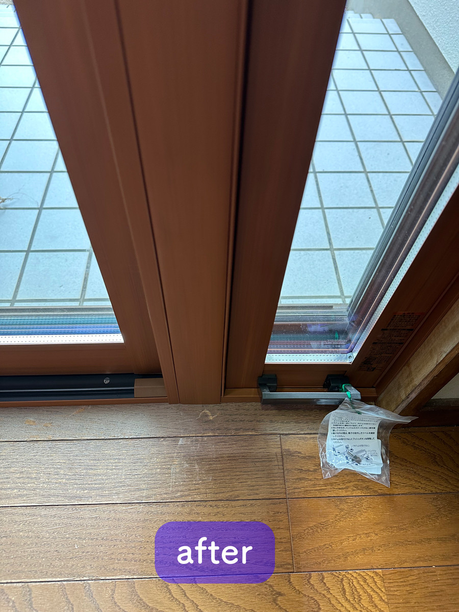 タンノサッシの【大きな窓でも断熱・防音をあきらめない】変則2枚建て＋逆勝手＋連窓で内窓の取付け（いわき市）の施工後の写真3