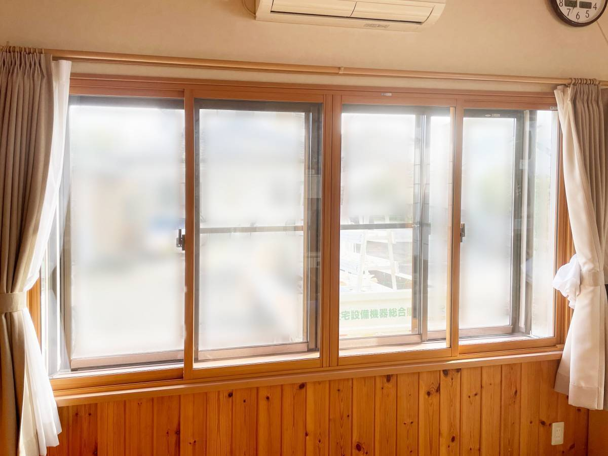 タンノサッシの【寒い部屋の対策に】窓の断熱リフォーム：樹脂製内窓「インプラス」の取付け施工（いわき市）の施工後の写真1