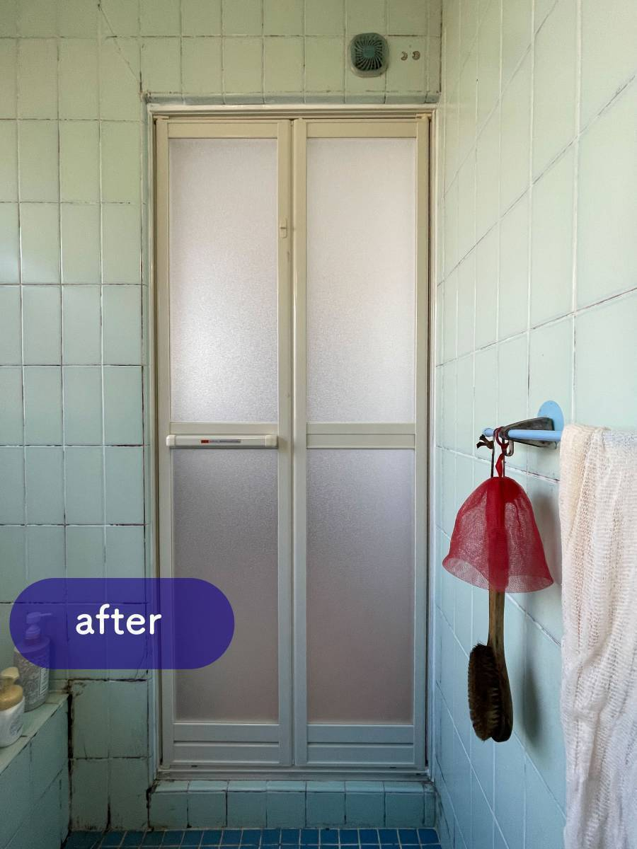 タンノサッシの「リフォーム浴室中折ドア」で半日で浴室ドアの取り替えリフォーム（いわき市）の施工後の写真1