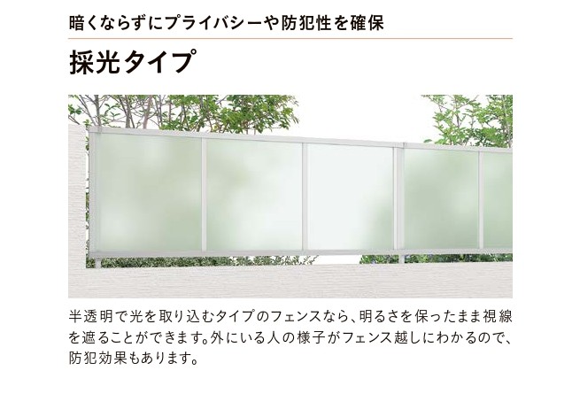 杉山トーヨー住器の目隠しフェンス(採光タイプ)の施工事例詳細写真1