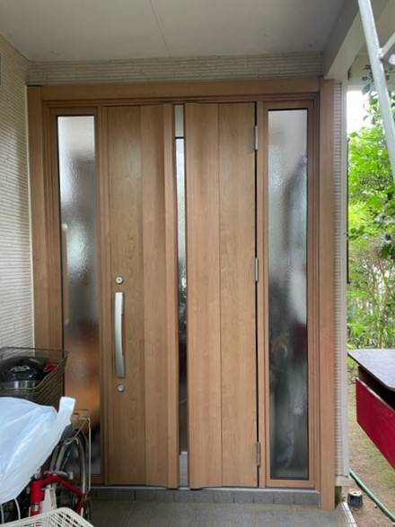 十倉トーヨー住器の成田空港近く　防音用玄関ドアの施工後の写真1