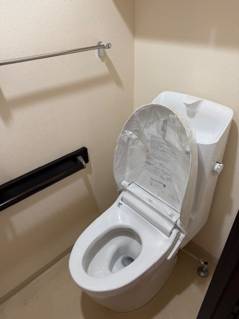 十倉トーヨー住器のトイレ交換、手すり取付の施工後の写真1