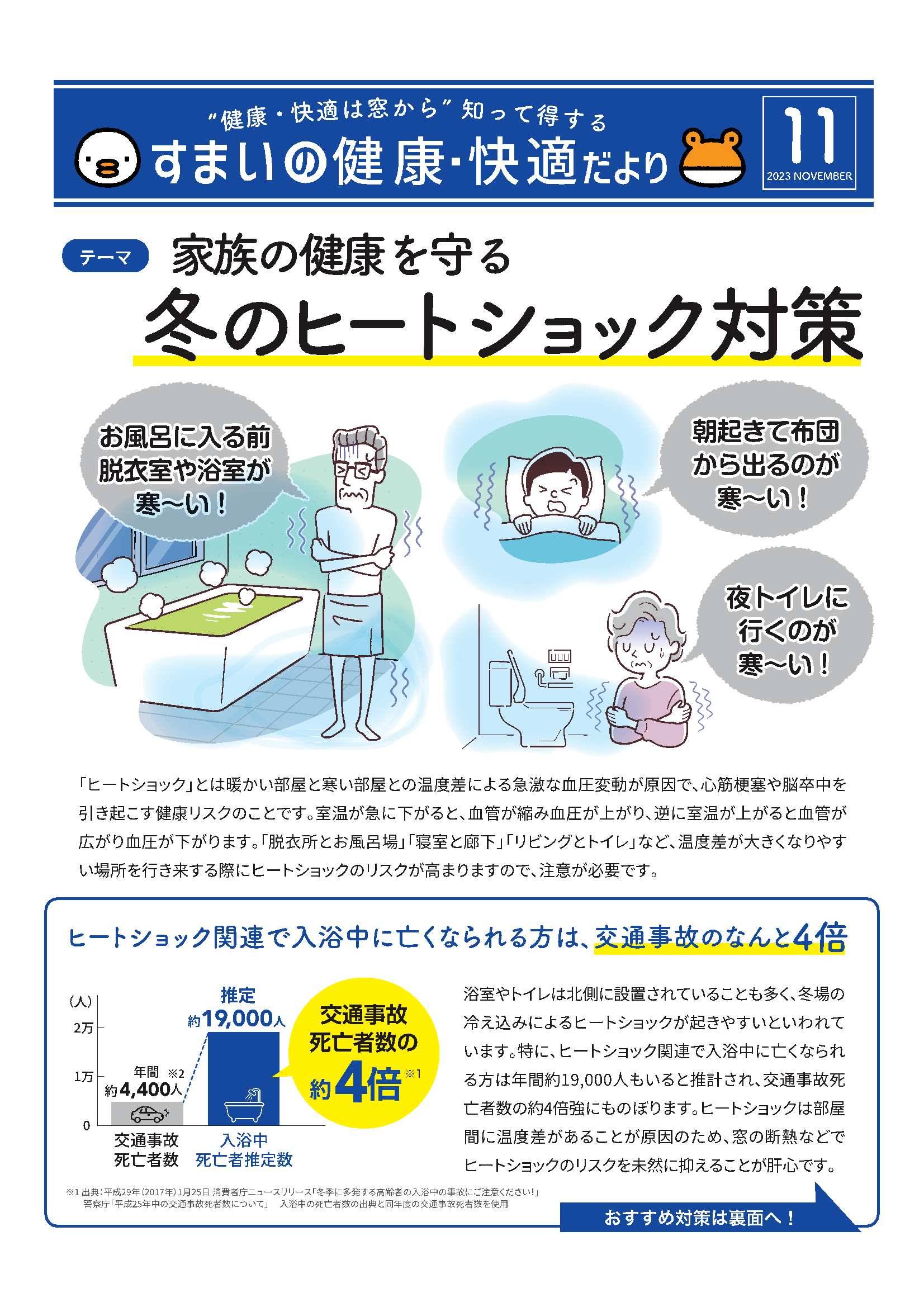 家族の健康を守る　冬のヒートショック対策 永光トーヨー住器のブログ 写真1