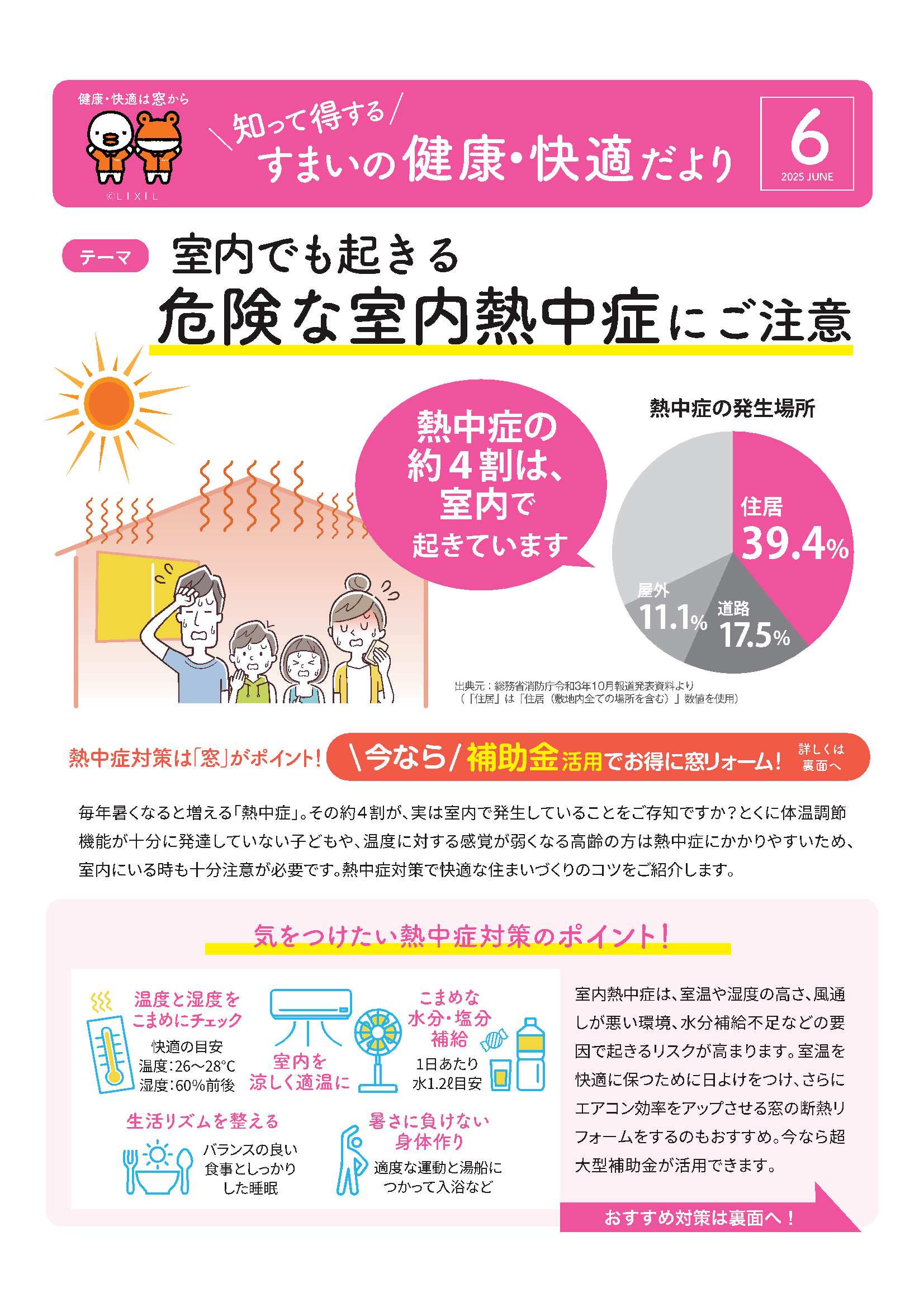 室内でも起きる危険な室内熱中症にご注意 永光トーヨー住器のブログ 写真1