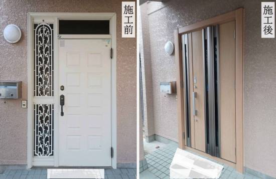 永光トーヨー住器の玄関ドア交換工事施工事例写真1