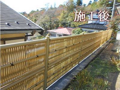 永光トーヨー住器の和風住宅に合う京香大津垣フェンスの施工の施工後の写真2