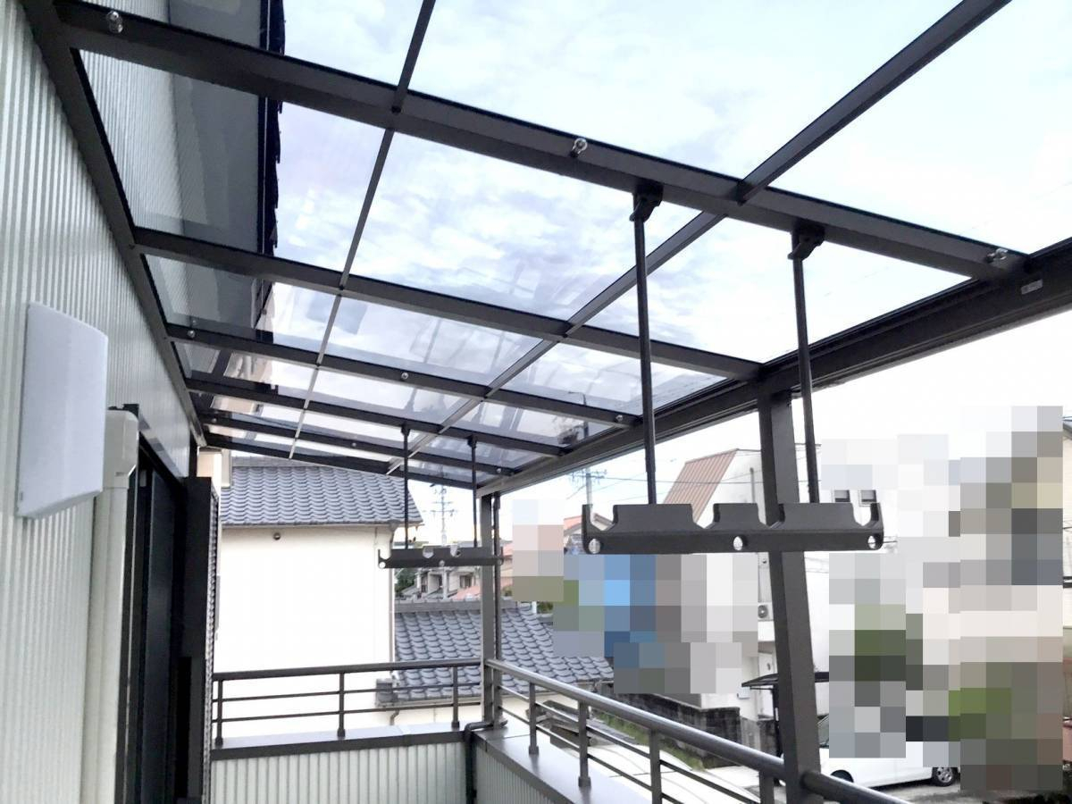 スルガリックス 静岡店のベランダの屋根を設置の施工後の写真2