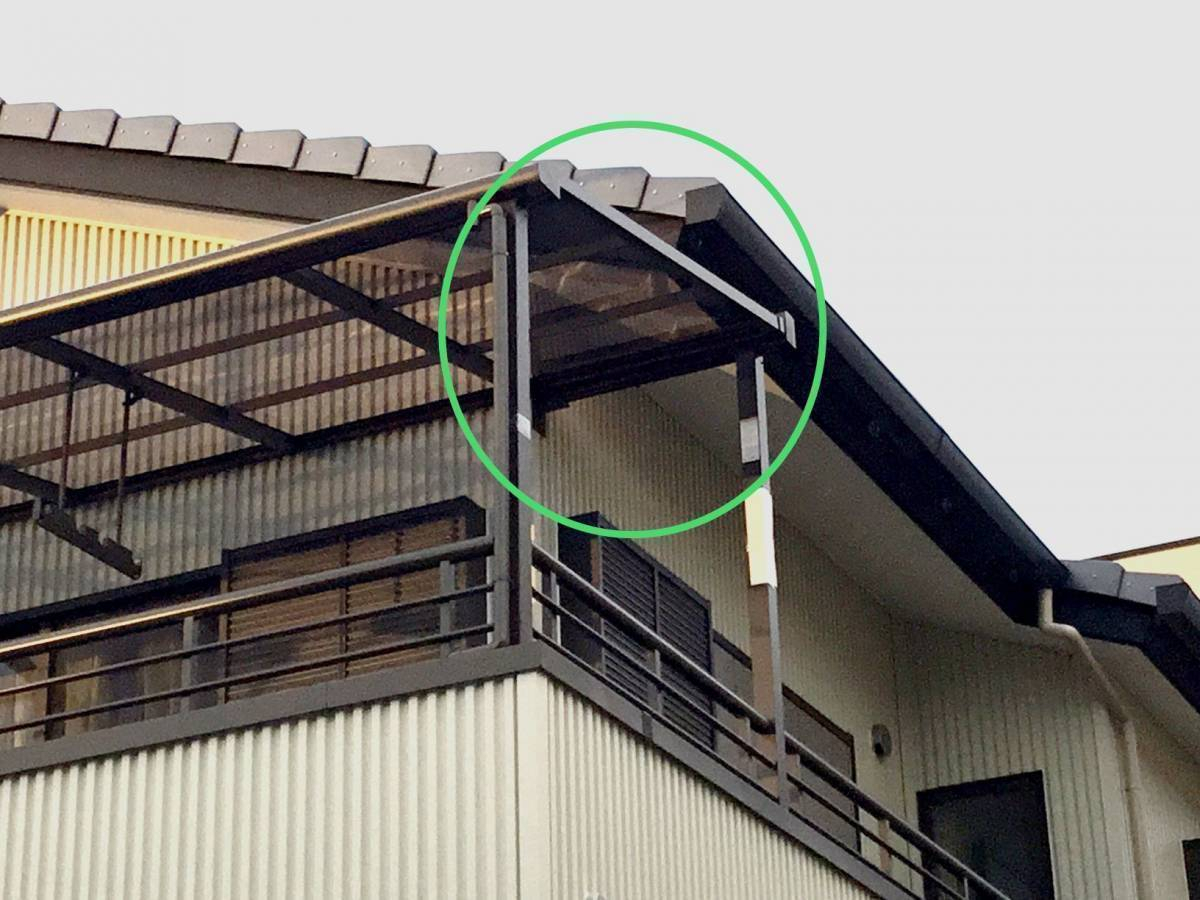 スルガリックス 静岡店のベランダの屋根を設置の施工後の写真3