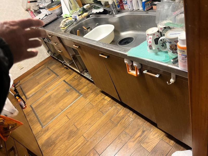 五城目トーヨー住器 能代店のキッチンリフォームの施工前の写真1