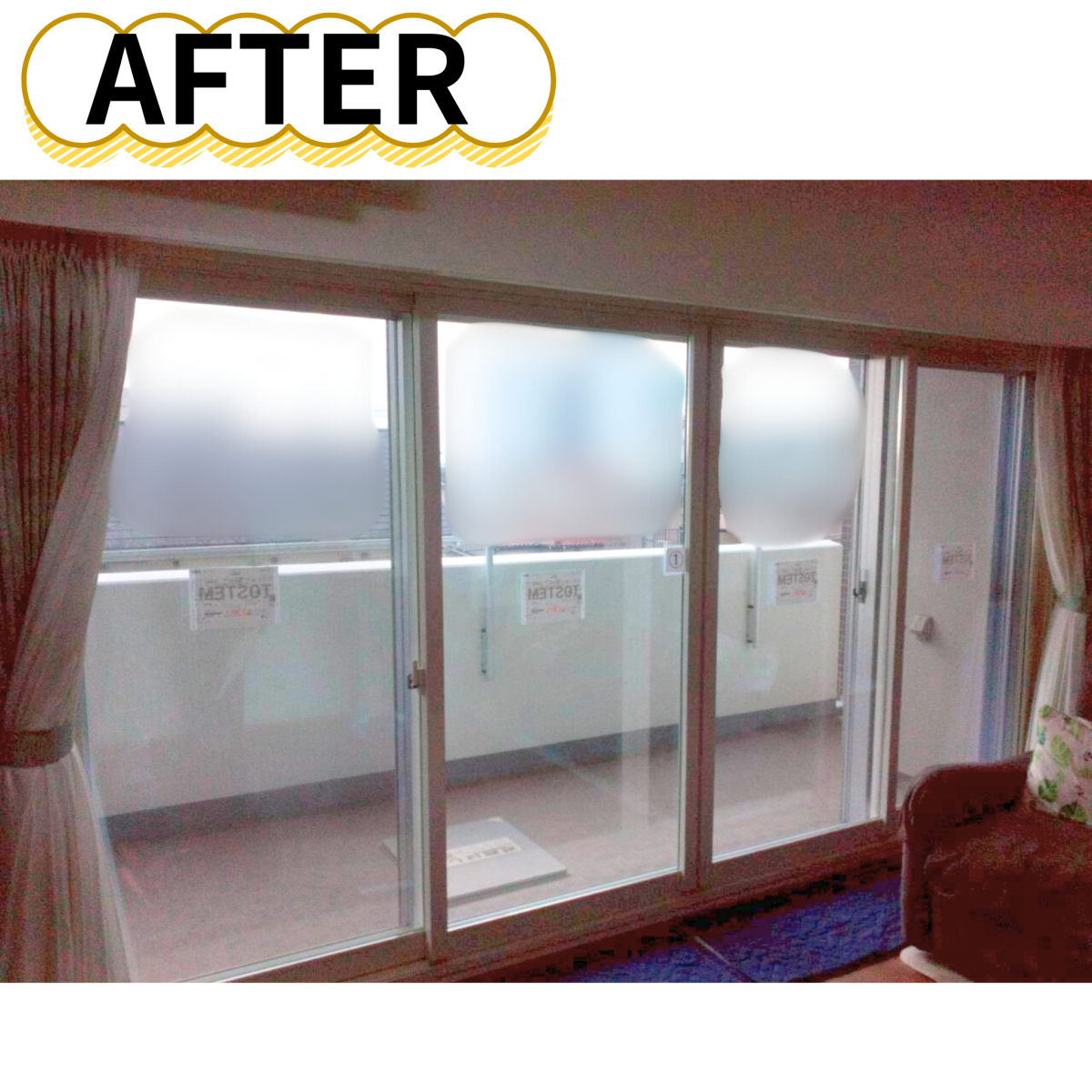 イワセトーヨー住器のさいたま市【人気↑↑マンションインプラス】内窓取付工事の施工後の写真1