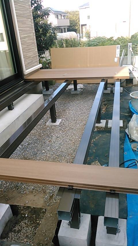 イワセトーヨー住器の人工木デッキとテラスの取付/さいたま市北区の施工前の写真3